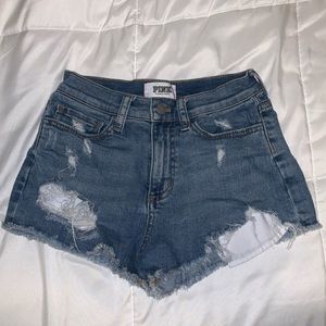 Pink VS jean shorts